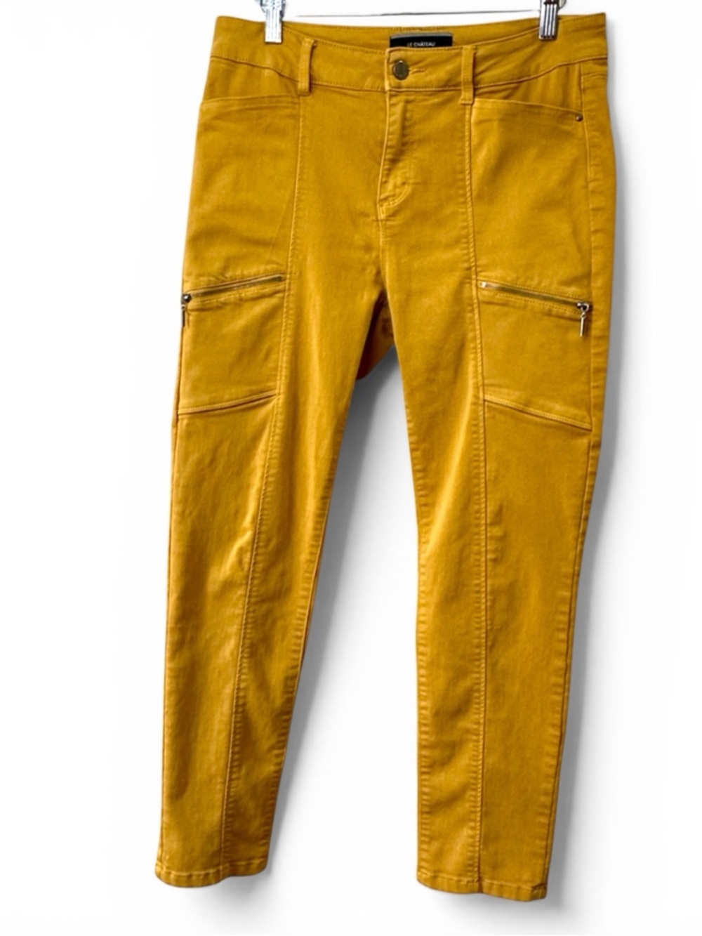 Le Château Mustard Yellow Utility Skinny Jeans - Size 8